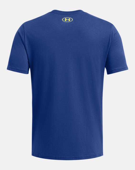 เสื้อแขนสั้น UA Collegiate Brand สำหรับผู้ชาย in Blue image number 3